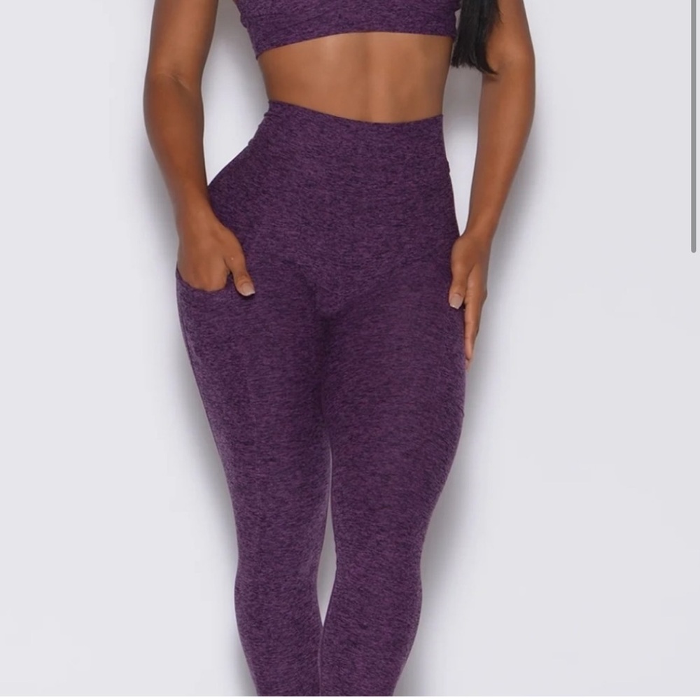 Bombshell Sportswear Purple V back Leggings